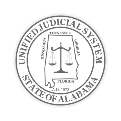Unified Judicial System of Alabama - STICKER Vinyl Kiss-Cut Decal 2 Inch Transparent - The Sticker Space
