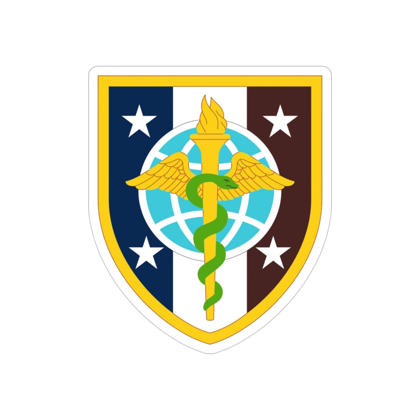 Uniformed Services University of the Health Sciences (U.S. Army) REVERSE PRINT Transparent STICKER-3" × 3"-The Sticker Space