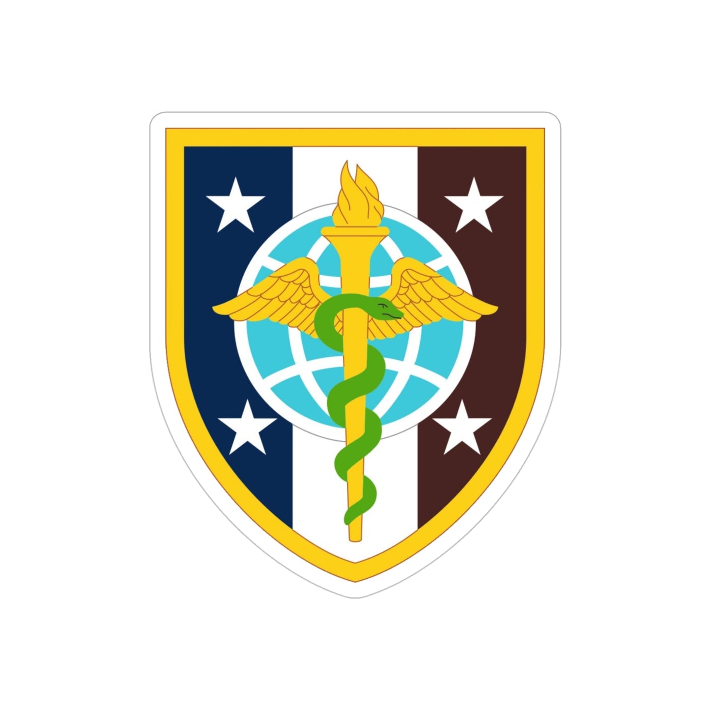 Uniformed Services University of the Health Sciences (U.S. Army) REVERSE PRINT Transparent STICKER-4" × 4"-The Sticker Space