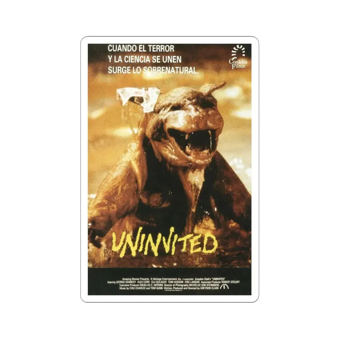 UNINVITED (2) 1987 Movie Poster - STICKER Vinyl Kiss-Cut Decal 3 Inch White - The Sticker Space