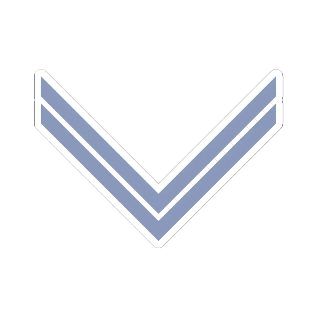 Union Army Infantry Corporal (United States) (Military Rank) STICKER Vinyl Kiss-Cut Decal 4 Inch White - The Sticker Space