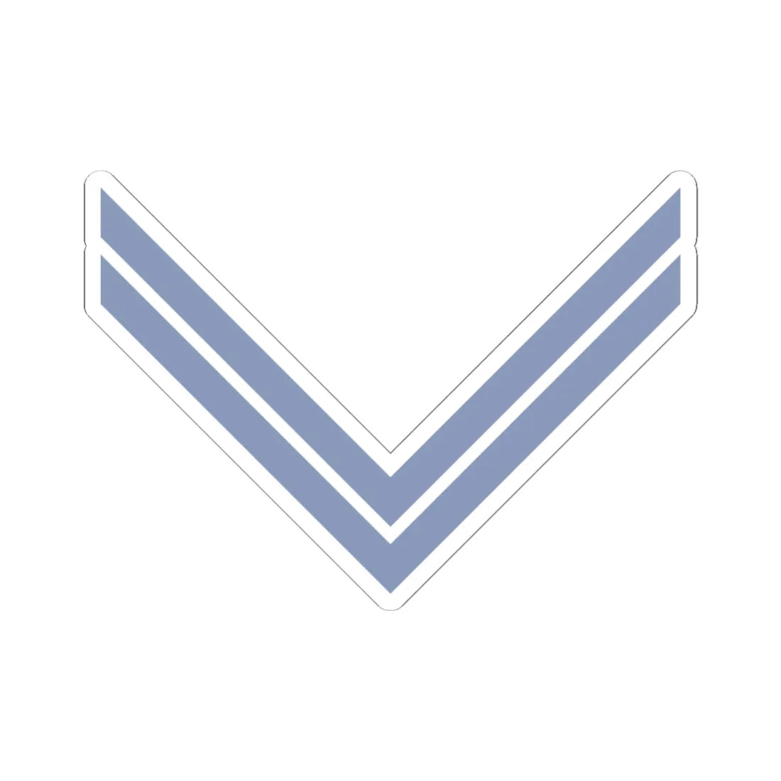 Union Army Infantry Corporal (United States) (Military Rank) STICKER Vinyl Kiss-Cut Decal 6 Inch White - The Sticker Space