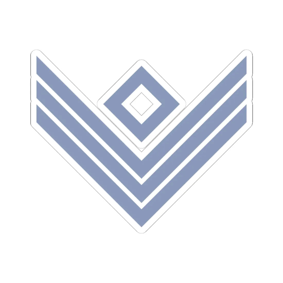 Union Army Infantry First Sergeant (United States) (Military Rank) STICKER Vinyl Kiss-Cut Decal 4 Inch White - The Sticker Space