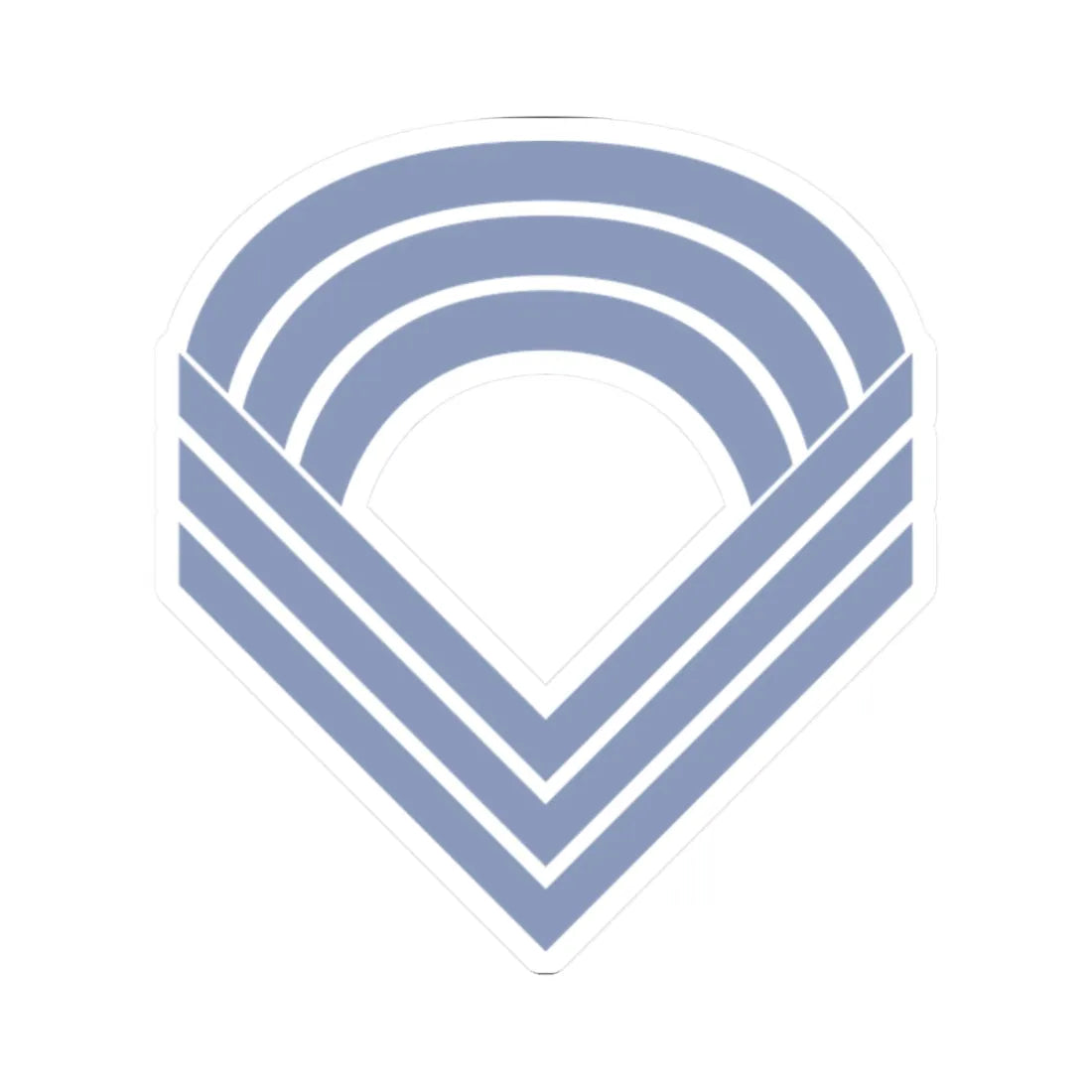 Union Army Infantry Sergeant Major (United States) (Military Rank) STICKER Vinyl Kiss-Cut Decal 2 Inch White - The Sticker Space