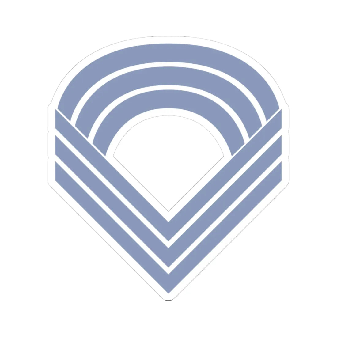 Union Army Infantry Sergeant Major (United States) (Military Rank) STICKER Vinyl Kiss-Cut Decal 3 Inch White - The Sticker Space