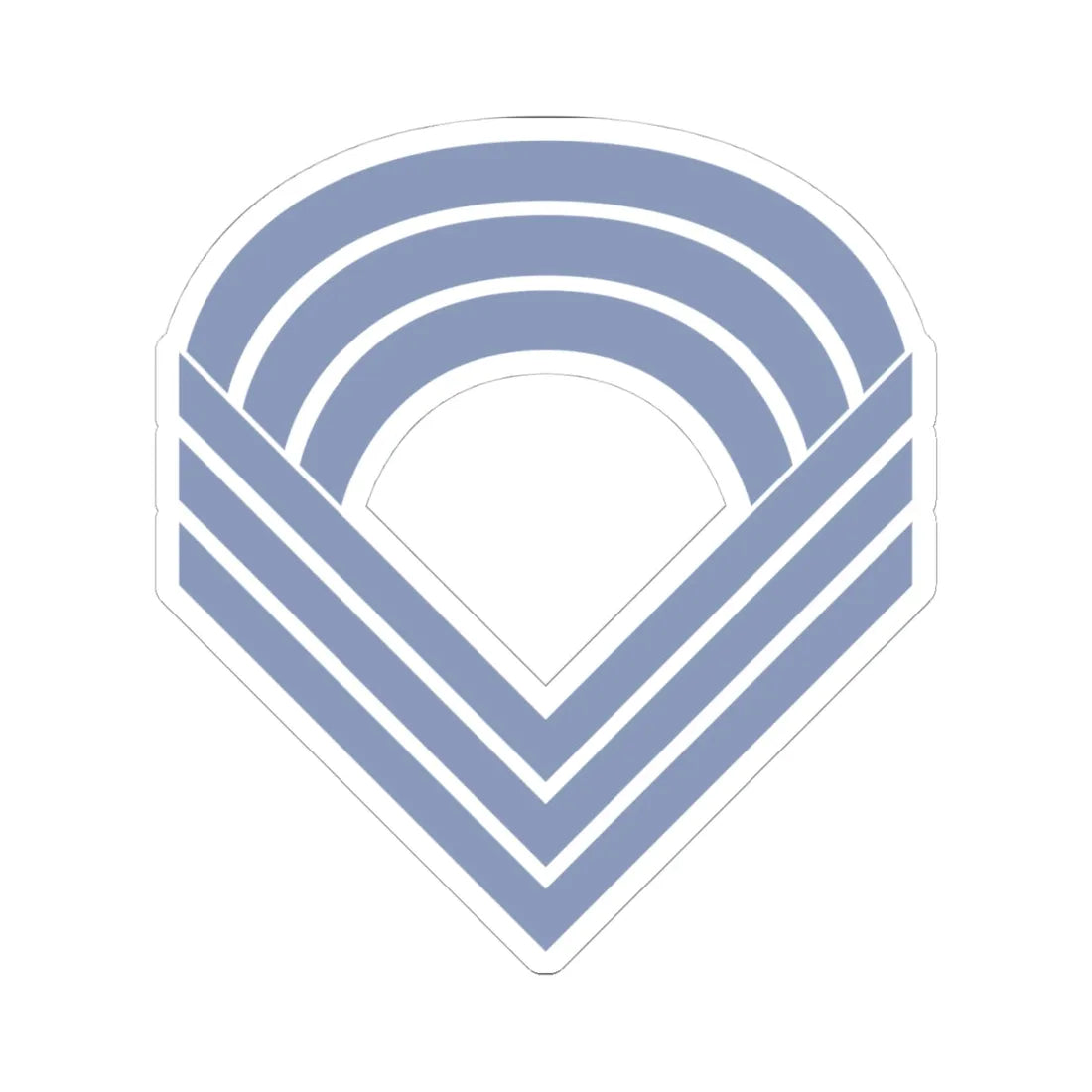 Union Army Infantry Sergeant Major (United States) (Military Rank) STICKER Vinyl Kiss-Cut Decal 4 Inch White - The Sticker Space