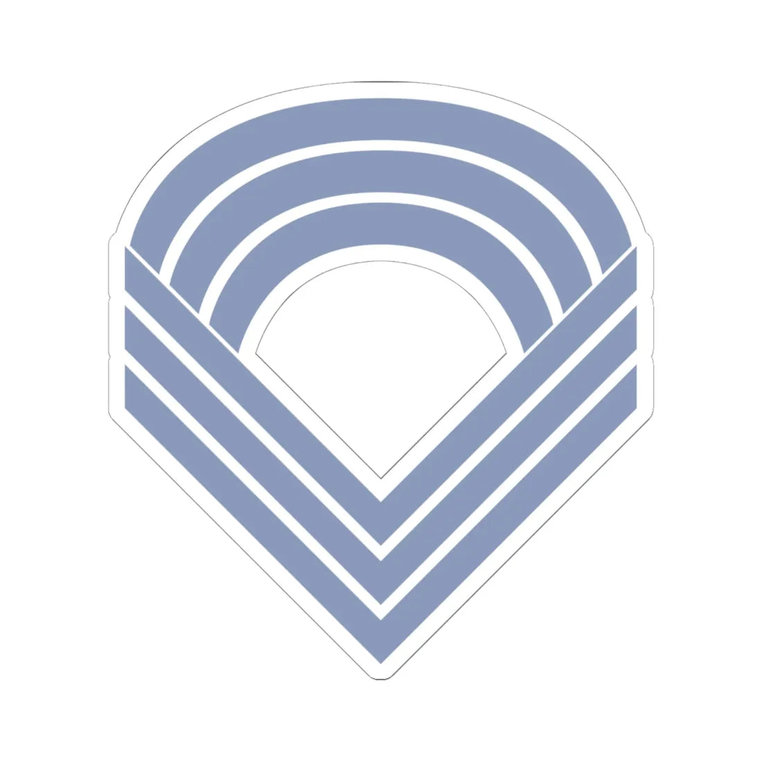 Union Army Infantry Sergeant Major (United States) (Military Rank) STICKER Vinyl Kiss-Cut Decal 6 Inch White - The Sticker Space