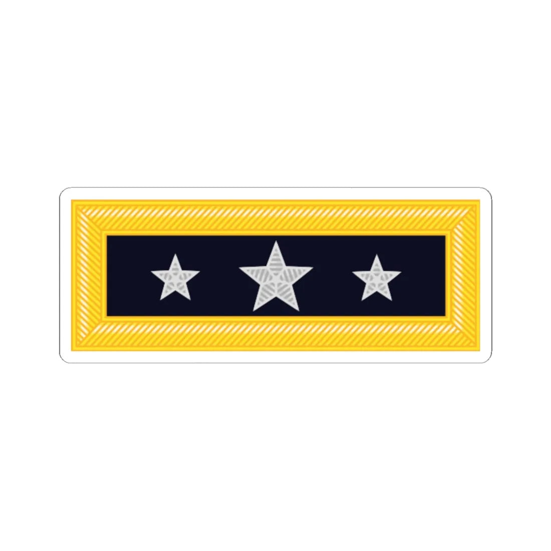 Union Army Lieutenant general rank insignia (United States) (Military Rank) STICKER Vinyl Kiss-Cut Decal 6 Inch White - The Sticker Space