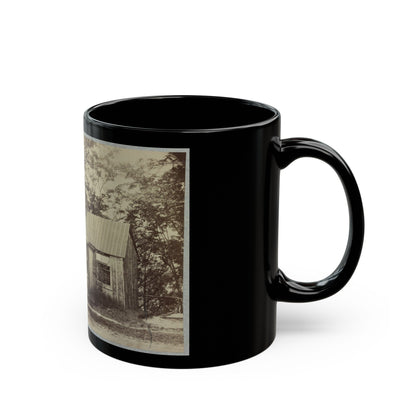 Union Army Soldiers Seated On A Porch With Three Other Men (U.S. Civil War) Black Coffee Mug-The Sticker Space