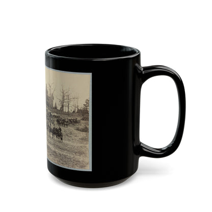 Union Artillery Unit Posed With Cannons And Horses (U.S. Civil War) Black Coffee Mug-The Sticker Space