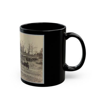 Union Artillery Unit Posed With Cannons And Horses (U.S. Civil War) Black Coffee Mug-The Sticker Space