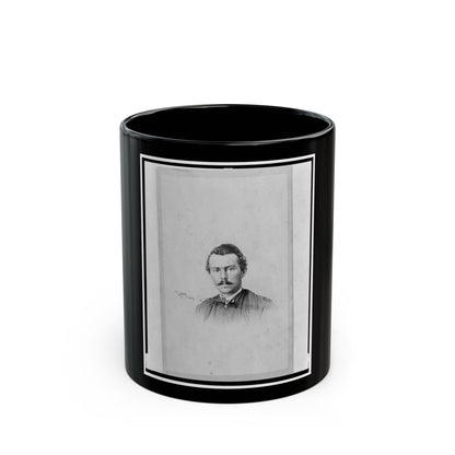 Union Officer In The 32nd Indiana Regiment, Full-Length Portrait, Facing Front (U.S. Civil War) Black Coffee Mug-11oz-The Sticker Space