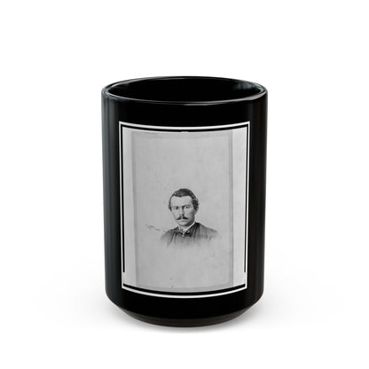 Union Officer In The 32nd Indiana Regiment, Full-Length Portrait, Facing Front (U.S. Civil War) Black Coffee Mug-15oz-The Sticker Space