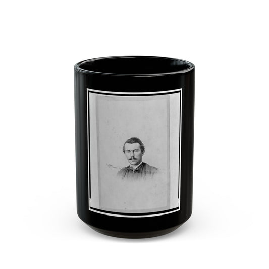 Union Officer In The 32nd Indiana Regiment, Full-Length Portrait, Facing Front (U.S. Civil War) Black Coffee Mug-15oz-The Sticker Space