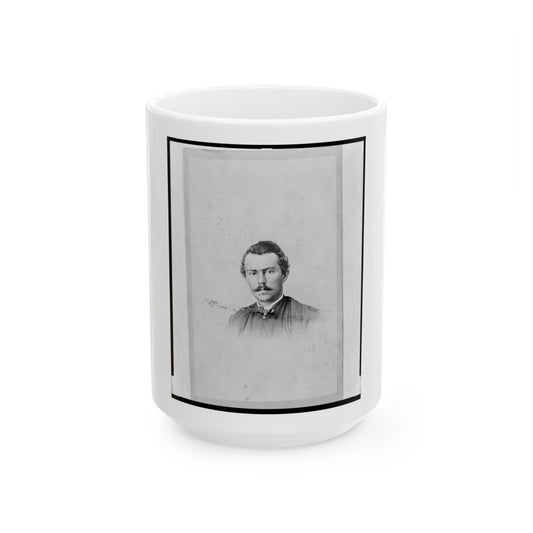 Union Officer In The 32nd Indiana Regiment, Full-Length Portrait, Facing Front (U.S. Civil War) White Coffee Mug-15oz-The Sticker Space