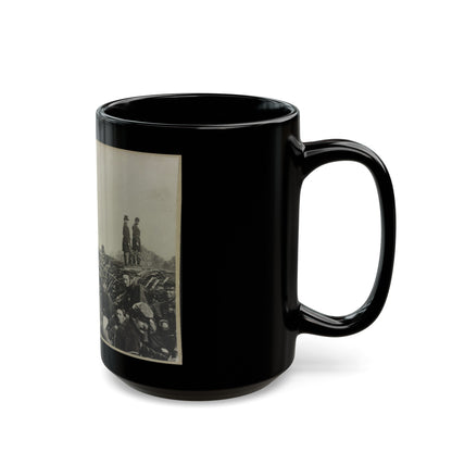 Union Soldiers Entrenched Along The West Bank Of The Rappahannock River At Fredericksburg, Virginia (U.S. Civil War) Black Coffee Mug-The Sticker Space