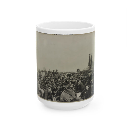 Union Soldiers Entrenched Along The West Bank Of The Rappahannock River At Fredericksburg, Virginia (U.S. Civil War) White Coffee Mug-15oz-The Sticker Space