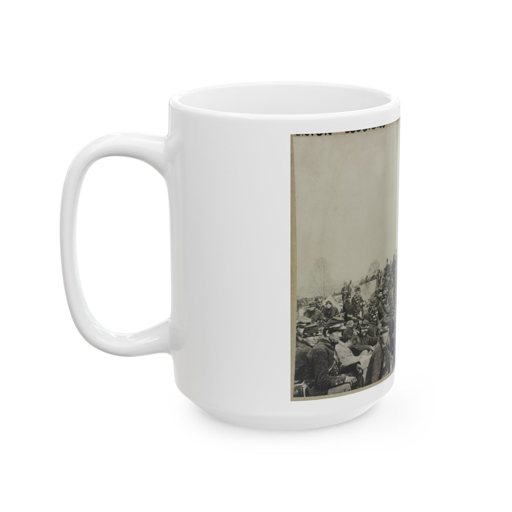 Union Soldiers Entrenched Along The West Bank Of The Rappahannock River At Fredericksburg, Virginia (U.S. Civil War) White Coffee Mug-The Sticker Space