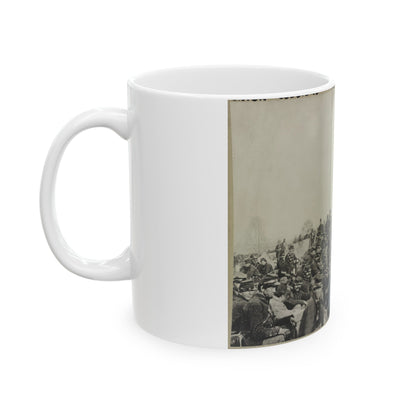 Union Soldiers Entrenched Along The West Bank Of The Rappahannock River At Fredericksburg, Virginia (U.S. Civil War) White Coffee Mug-The Sticker Space