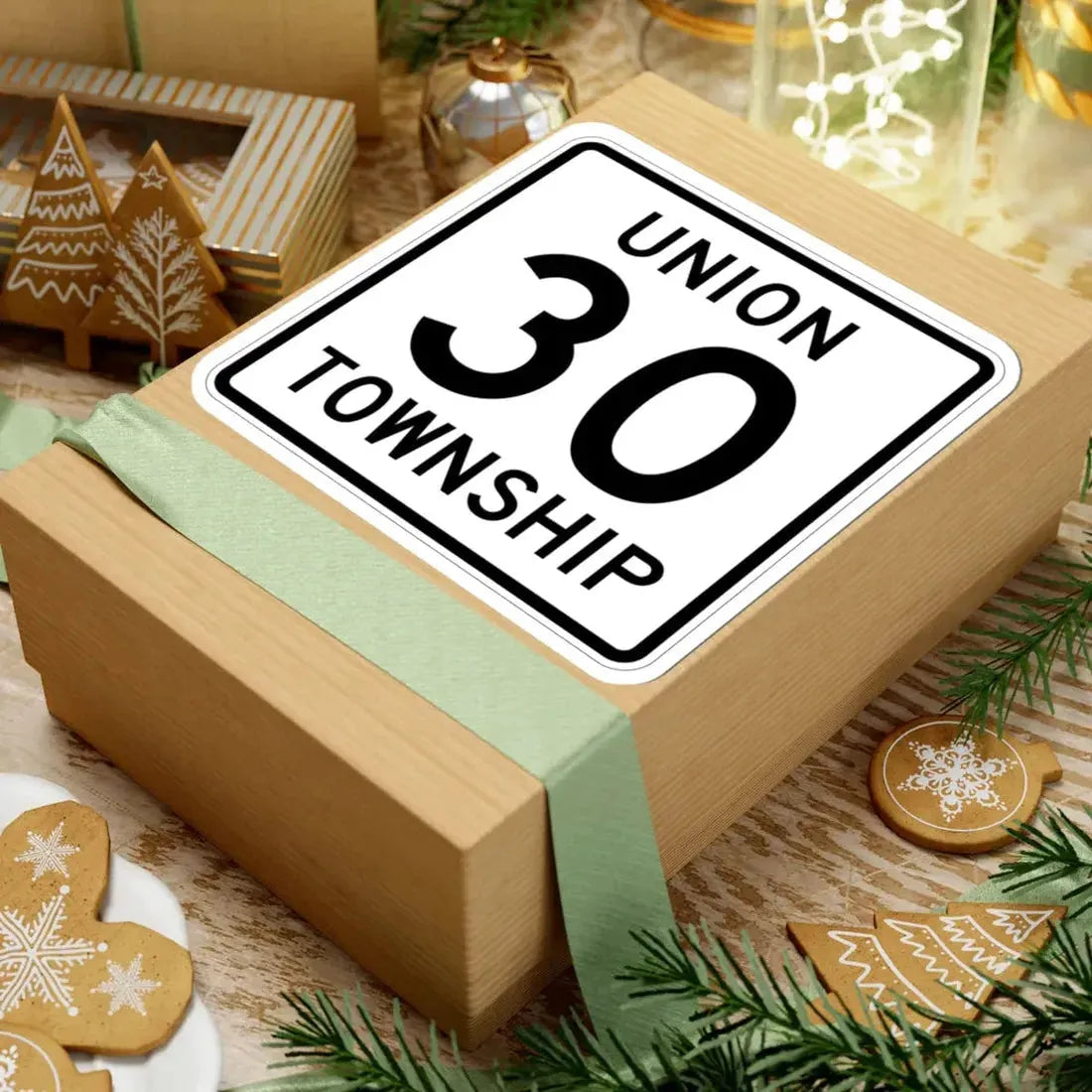 Union Township Route 30 Logan County Ohio (Ohio) (Road Sign) STICKER Vinyl Kiss-Cut Decal - The Sticker Space