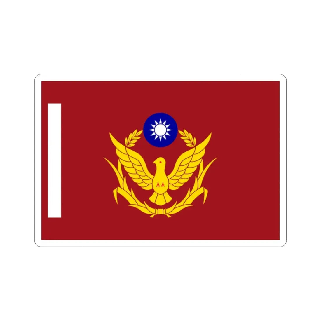 Unit Flag of ROC Police (China) STICKER Vinyl Kiss-Cut Decal 2 Inch White - The Sticker Space