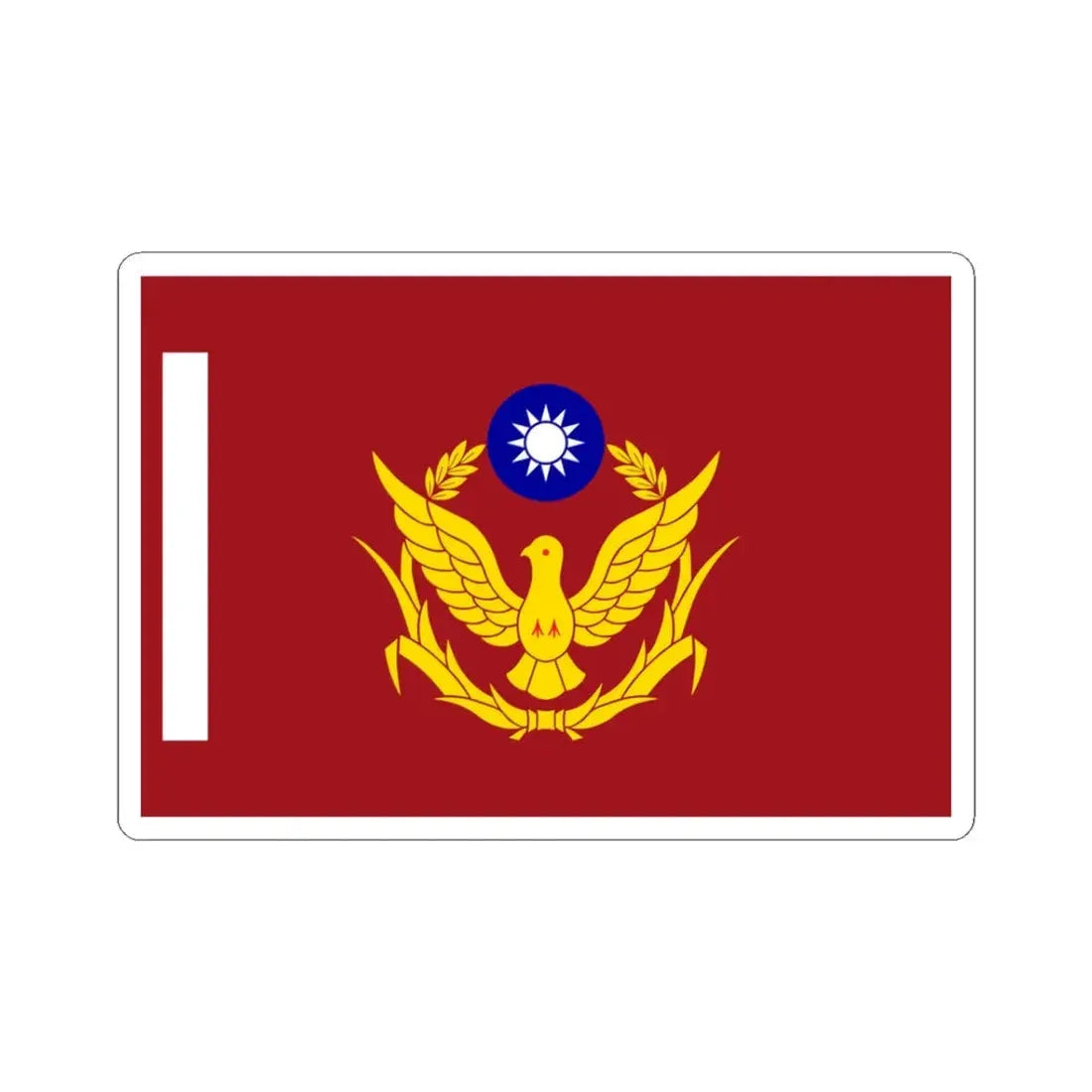 Unit Flag of ROC Police (China) STICKER Vinyl Kiss-Cut Decal 3 Inch White - The Sticker Space