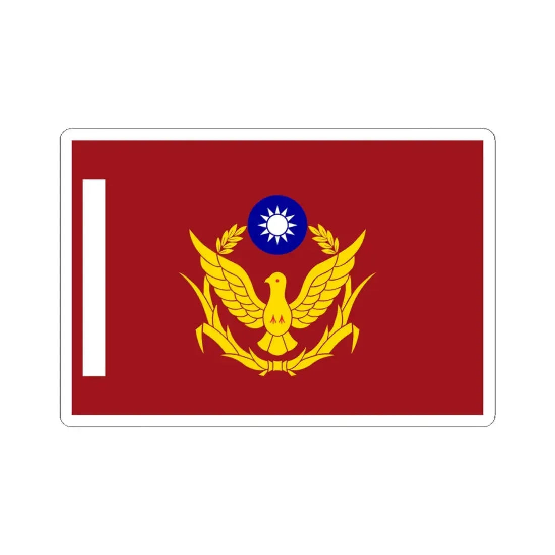 Unit Flag of ROC Police (China) STICKER Vinyl Kiss-Cut Decal 4 Inch White - The Sticker Space