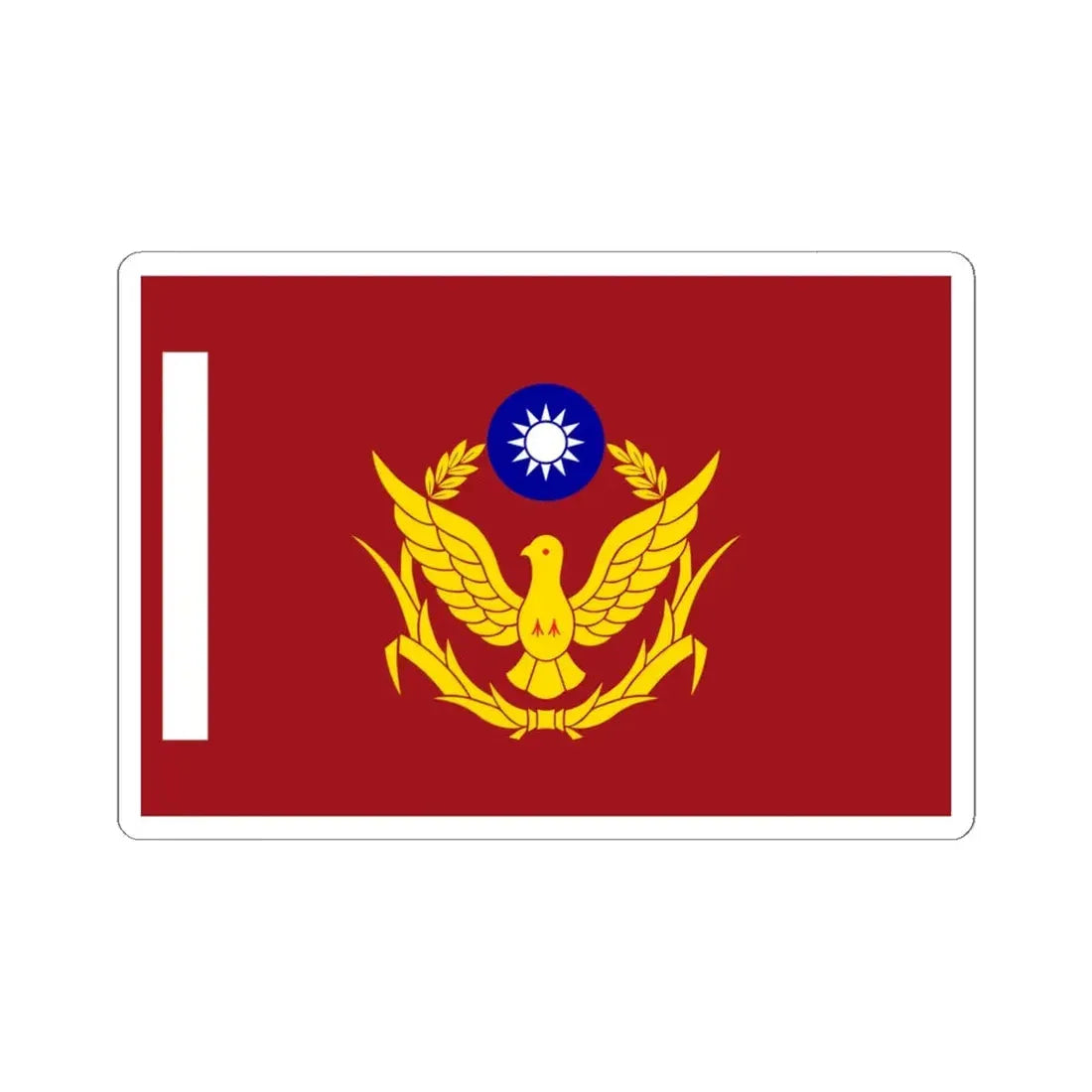 Unit Flag of ROC Police (China) STICKER Vinyl Kiss-Cut Decal 6 Inch White - The Sticker Space