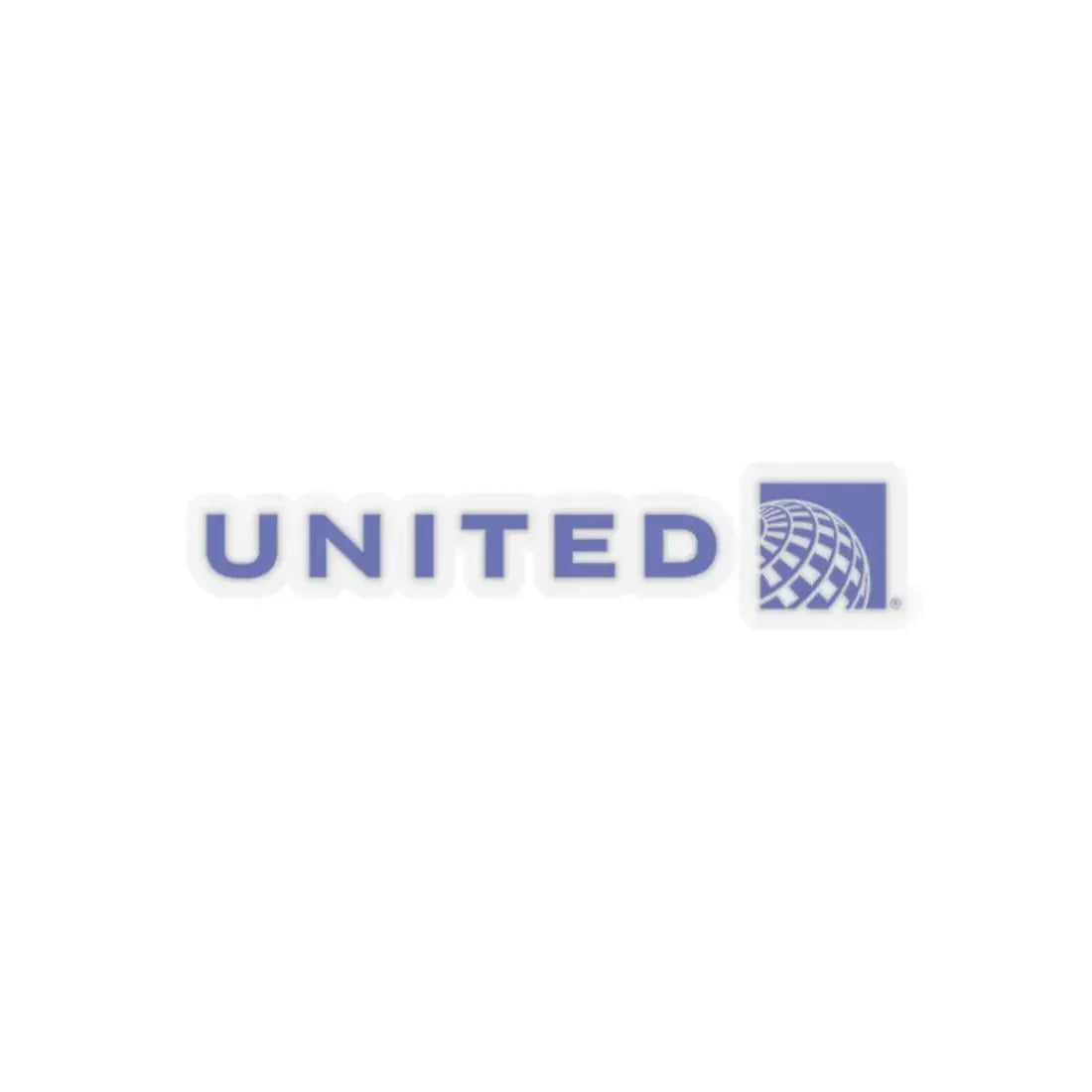 United Airlines (Logo) STICKER Vinyl Kiss-Cut Decal 2 Inch Transparent - The Sticker Space