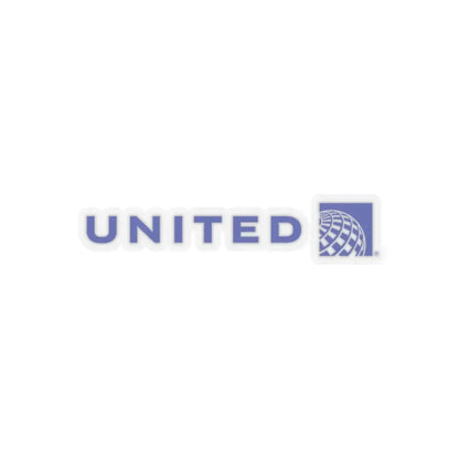 United Airlines (Logo) STICKER Vinyl Kiss-Cut Decal 2 Inch Transparent - The Sticker Space
