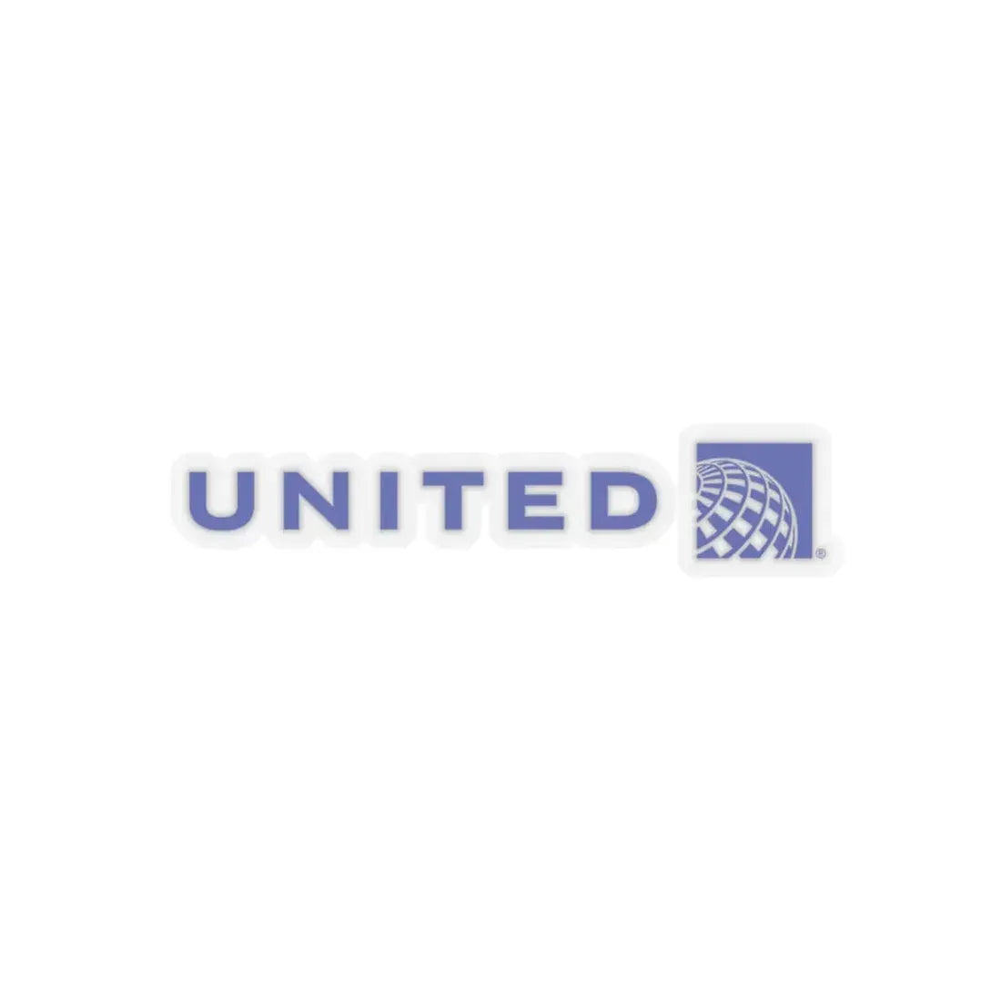 United Airlines (Logo) STICKER Vinyl Kiss-Cut Decal 6 Inch Transparent - The Sticker Space