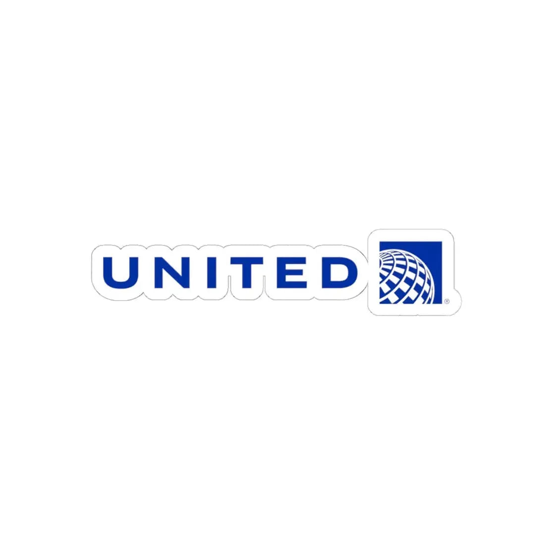 United Airlines (Logo) STICKER Vinyl Kiss-Cut Decal 6 Inch White - The Sticker Space