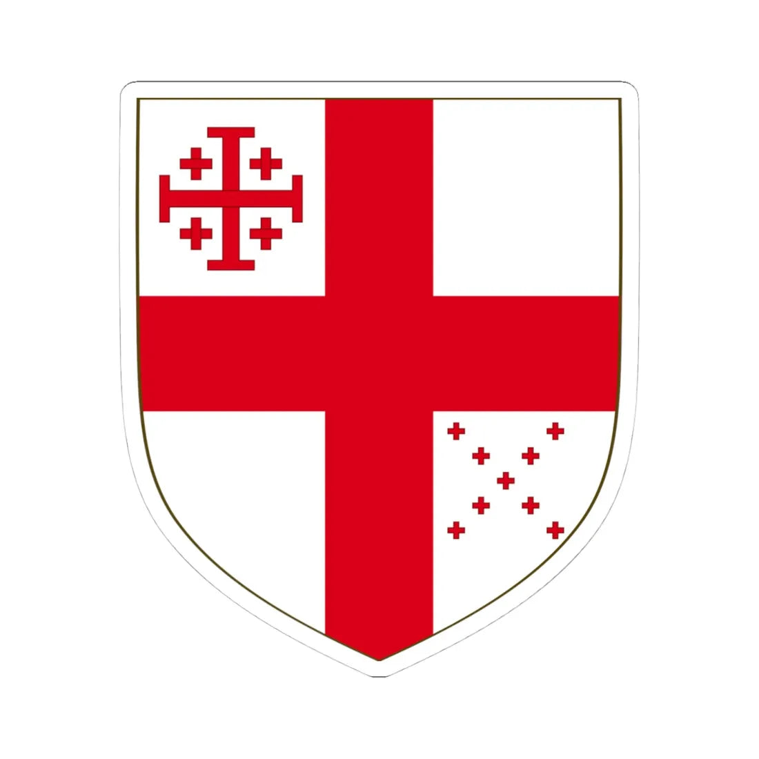 United Episcopal Church of North America (United States) (Coat of Arms) STICKER Vinyl Kiss-Cut Decal 4 Inch White - The Sticker Space