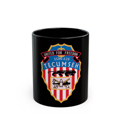 United For Freedom SSBN 262 Tecumseh (U.S. Navy) Black Coffee Mug-11oz-The Sticker Space