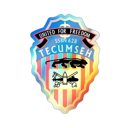 United For Freedom SSBN 262 Tecumseh (U.S. Navy) Holographic STICKER Die-Cut Vinyl Decal 6 Inch Holographic - The Sticker Space