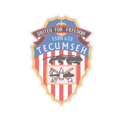 United For Freedom SSBN 262 Tecumseh (U.S. Navy) STICKER Vinyl Kiss-Cut Decal 4 Inch Transparent - The Sticker Space