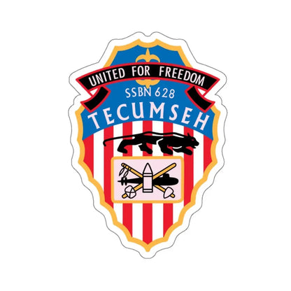 United For Freedom SSBN 262 Tecumseh (U.S. Navy) STICKER Vinyl Kiss-Cut Decal 4 Inch White - The Sticker Space