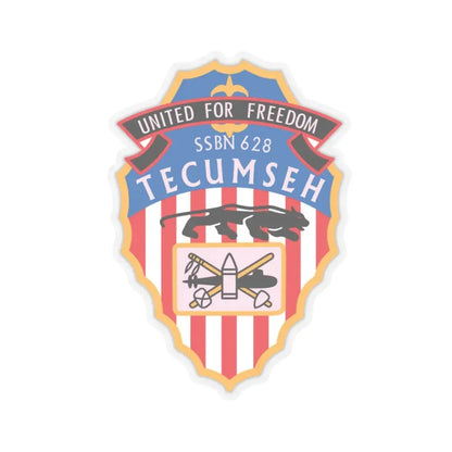 United For Freedom SSBN 262 Tecumseh (U.S. Navy) STICKER Vinyl Kiss-Cut Decal 6 Inch Transparent - The Sticker Space