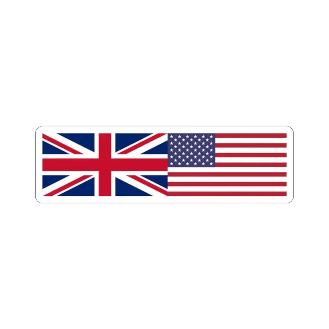 United Kingdom and United States flags (United States) STICKER Vinyl Kiss-Cut Decal 2 Inch White - The Sticker Space