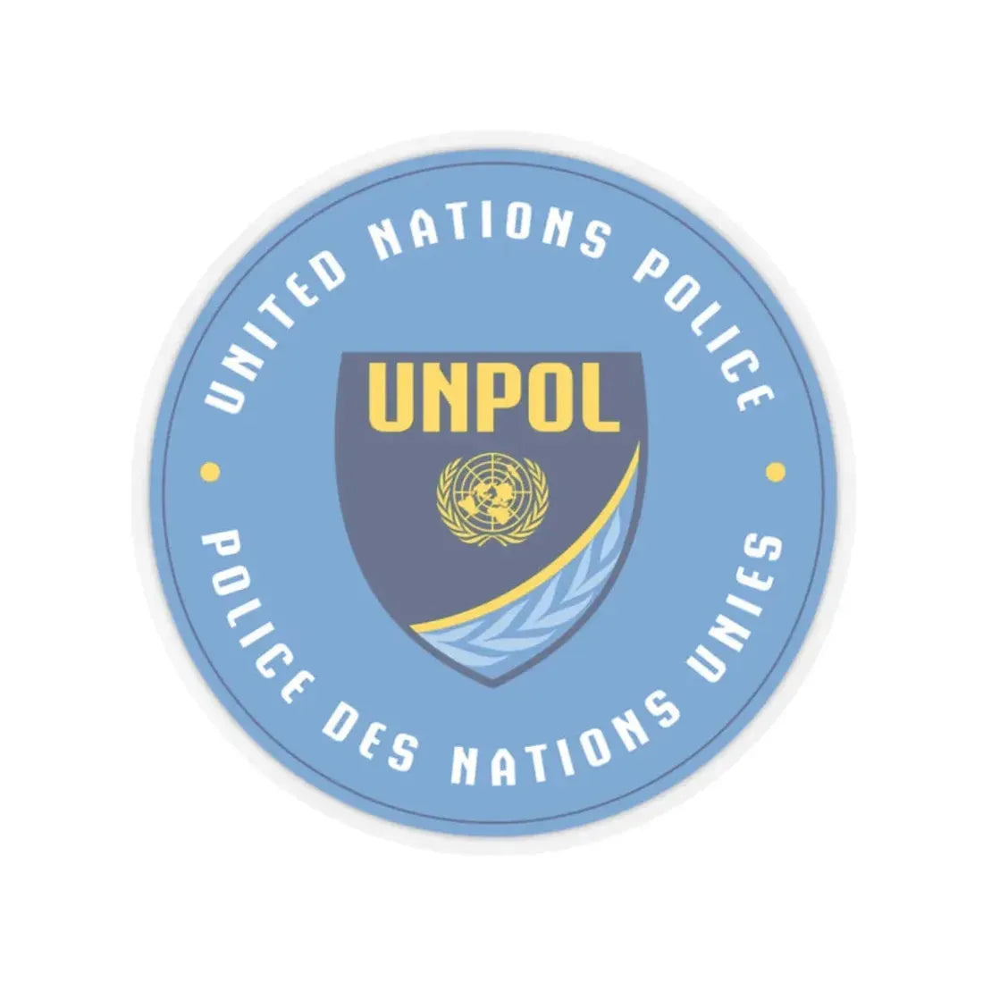 United Nations Police - STICKER Vinyl Kiss-Cut Decal 2 Inch Transparent - The Sticker Space