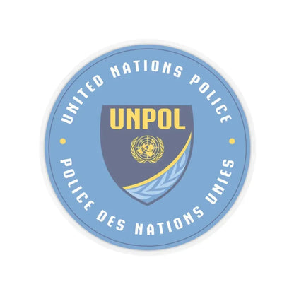 United Nations Police - STICKER Vinyl Kiss-Cut Decal 3 Inch Transparent - The Sticker Space