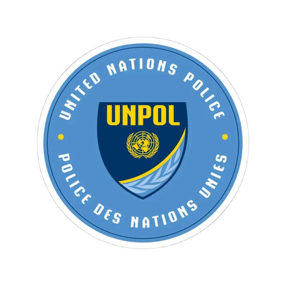United Nations Police - STICKER Vinyl Kiss-Cut Decal 4 Inch White - The Sticker Space