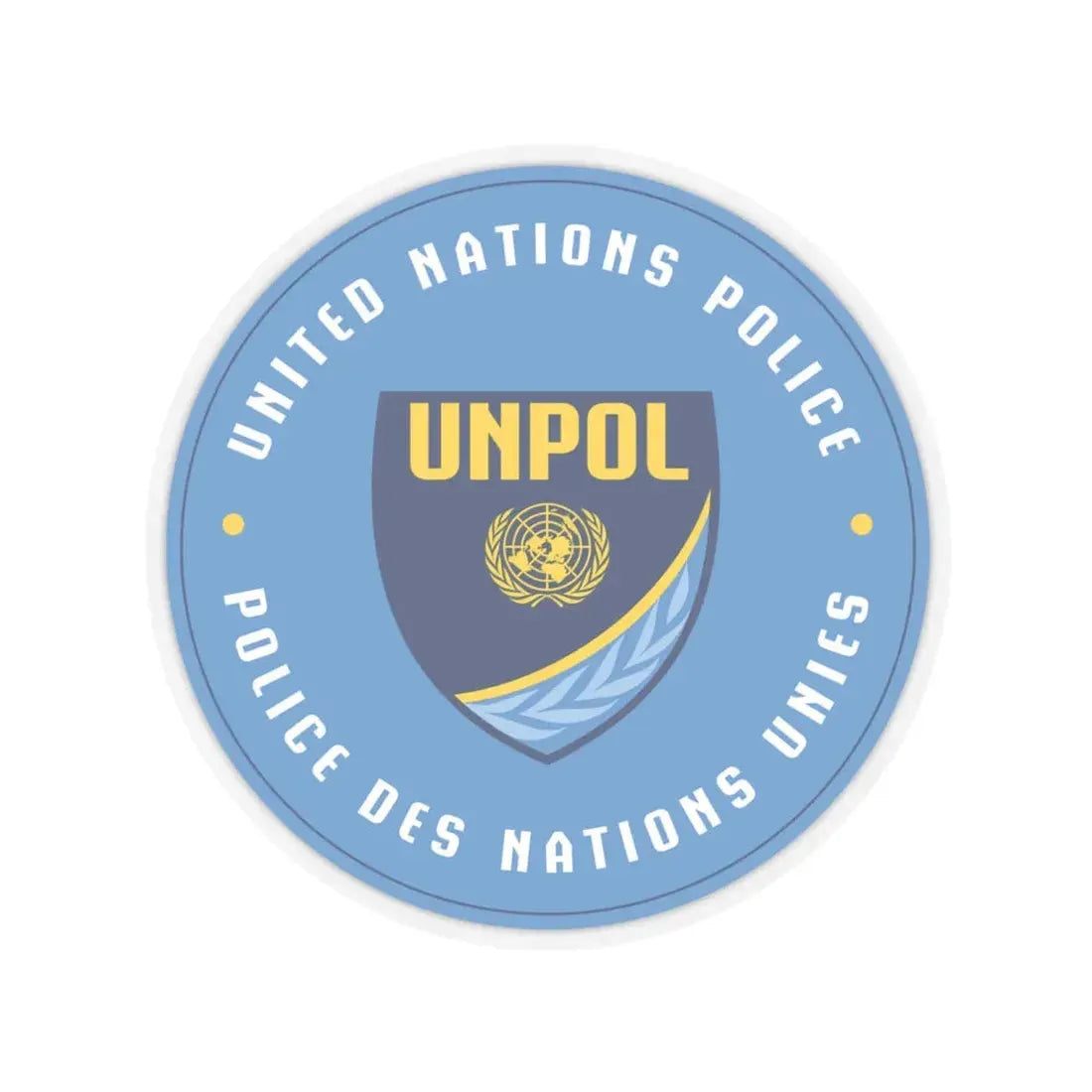 United Nations Police - STICKER Vinyl Kiss-Cut Decal 6 Inch Transparent - The Sticker Space