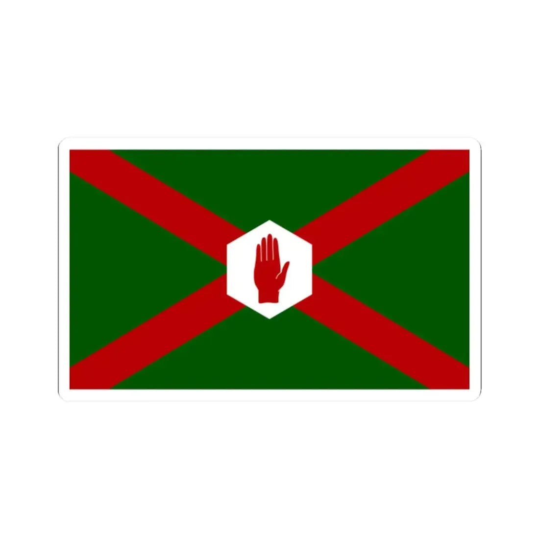 United northern ireland flag bland (Ireland) STICKER Vinyl Kiss-Cut Decal 2 Inch White - The Sticker Space