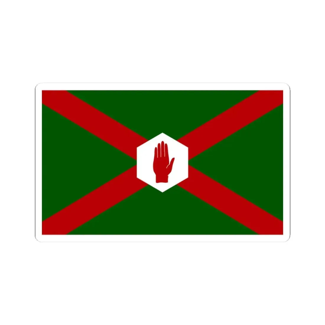 United northern ireland flag bland (Ireland) STICKER Vinyl Kiss-Cut Decal 3 Inch White - The Sticker Space