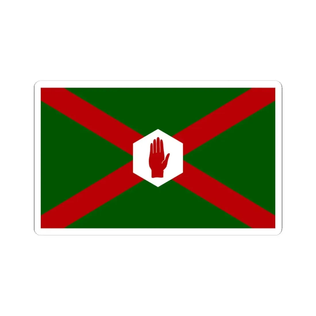United northern ireland flag bland (Ireland) STICKER Vinyl Kiss-Cut Decal 4 Inch White - The Sticker Space