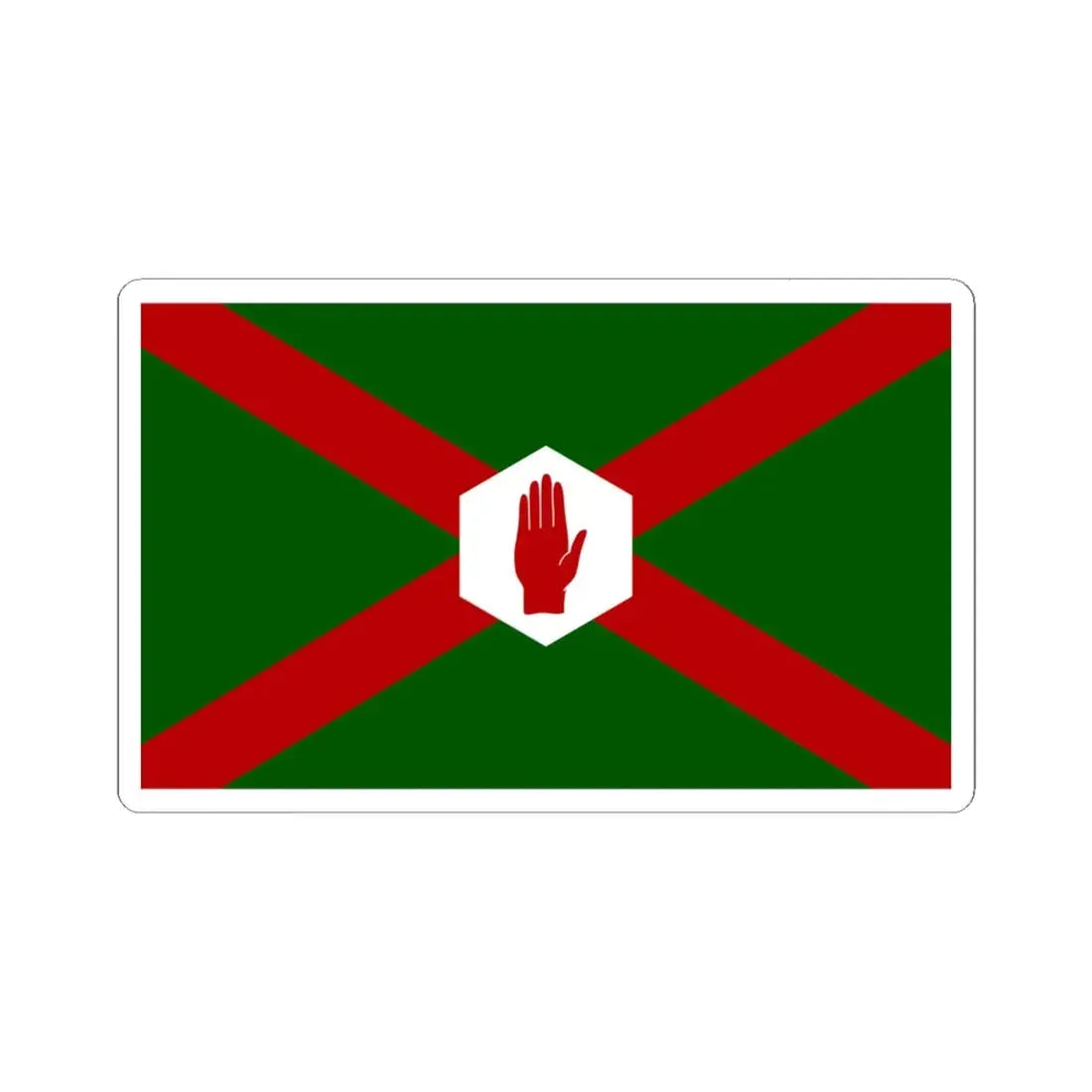 United northern ireland flag bland (Ireland) STICKER Vinyl Kiss-Cut Decal 6 Inch White - The Sticker Space