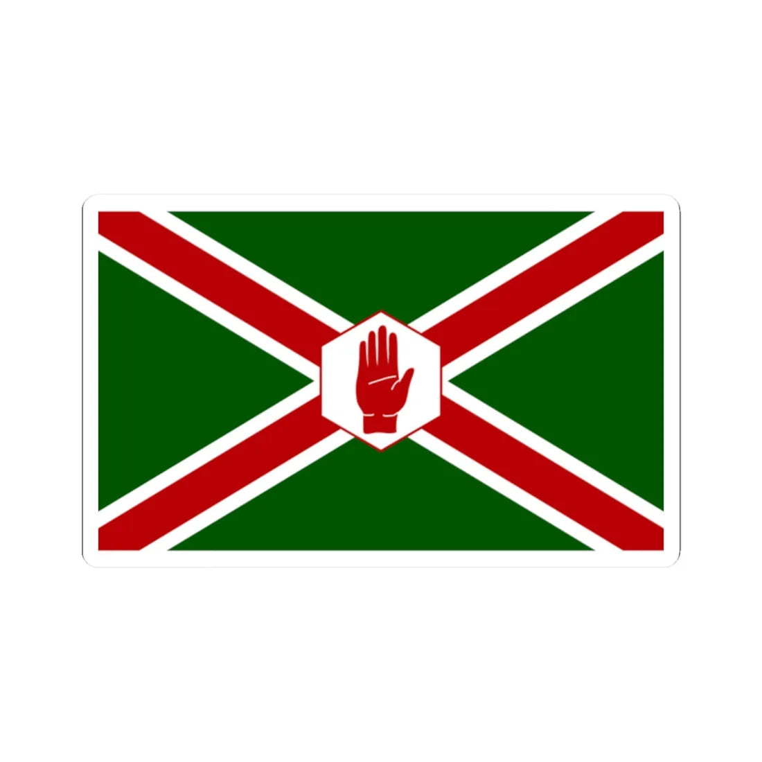 United northern ireland flag (Ireland) STICKER Vinyl Kiss-Cut Decal 2 Inch White - The Sticker Space
