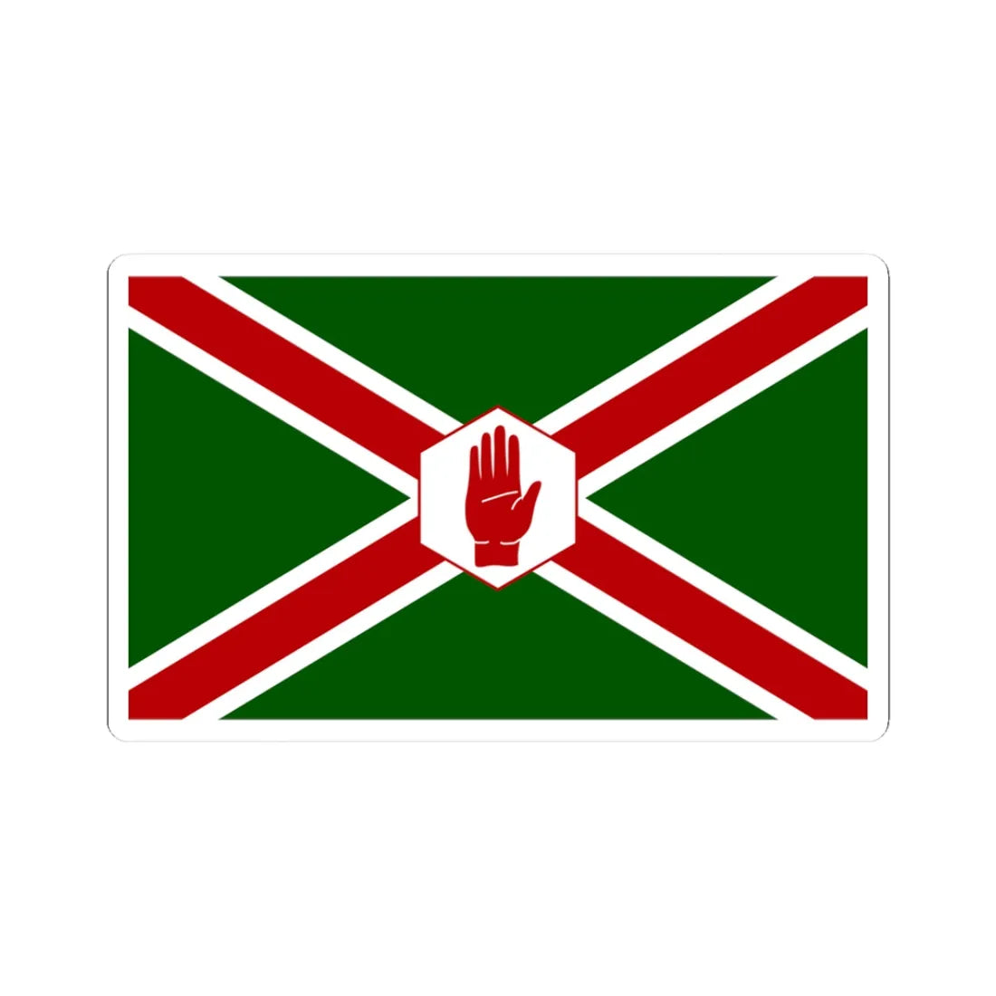 United northern ireland flag (Ireland) STICKER Vinyl Kiss-Cut Decal 3 Inch White - The Sticker Space