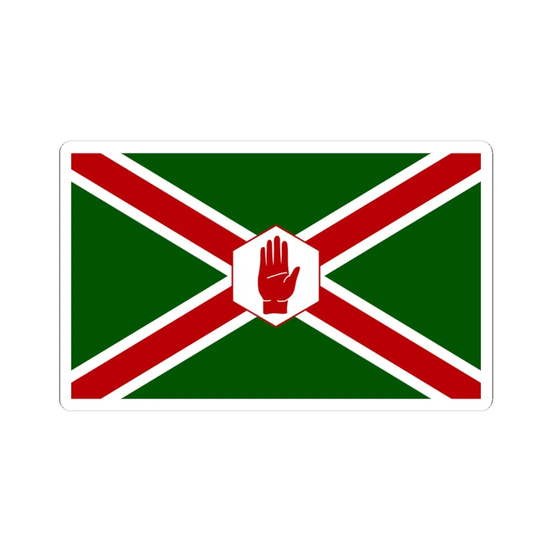 United northern ireland flag (Ireland) STICKER Vinyl Kiss-Cut Decal 4 Inch White - The Sticker Space